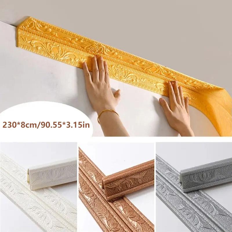 Foam Skirting Line Self-Adhesive Internal External Corner Molding Trim Door Frame Window Sill Ceramic Tile Decoration Stickers