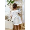White Scalloped Baby Collar Long Sleeve Baby Girl Dress - Angel