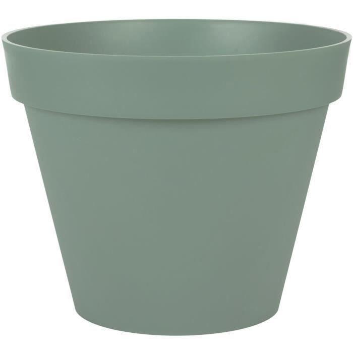 Pot De Fleur Rond - EDA - Toscane - 23 L - Intérieur/Extérieur - Ø 40 X H.32 Cm - Vert Laurier