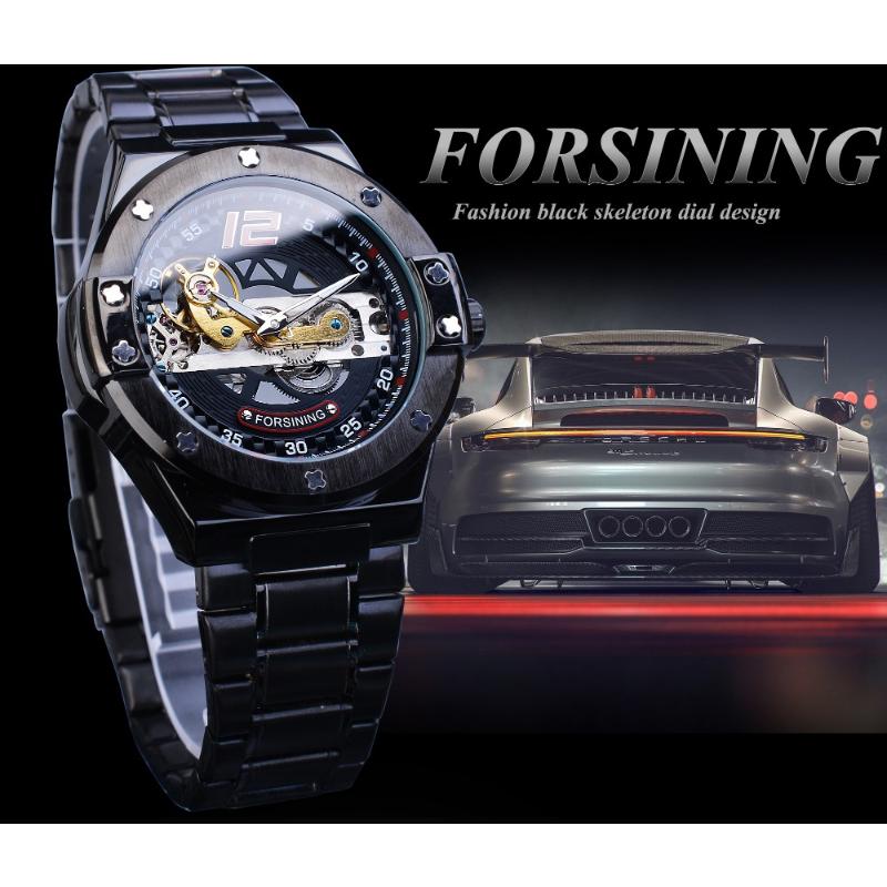 Forsining Men's Fashion Casual Waterproof Tourbillon Mechanical Watch