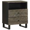 VidaXL Bedside Table Black 50x33x62 Cm Solid Mango Wood, Side Table, Bedside Cabinet, Side Table for the 4017694