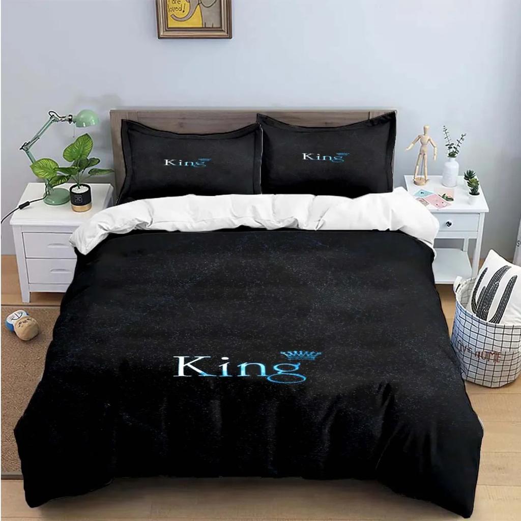 Hot Sale Fashion King Queen Bedding Set Single Twin Full King Size Cute Animals Bed Linen Adults Teens Bedroom Luxury Gift