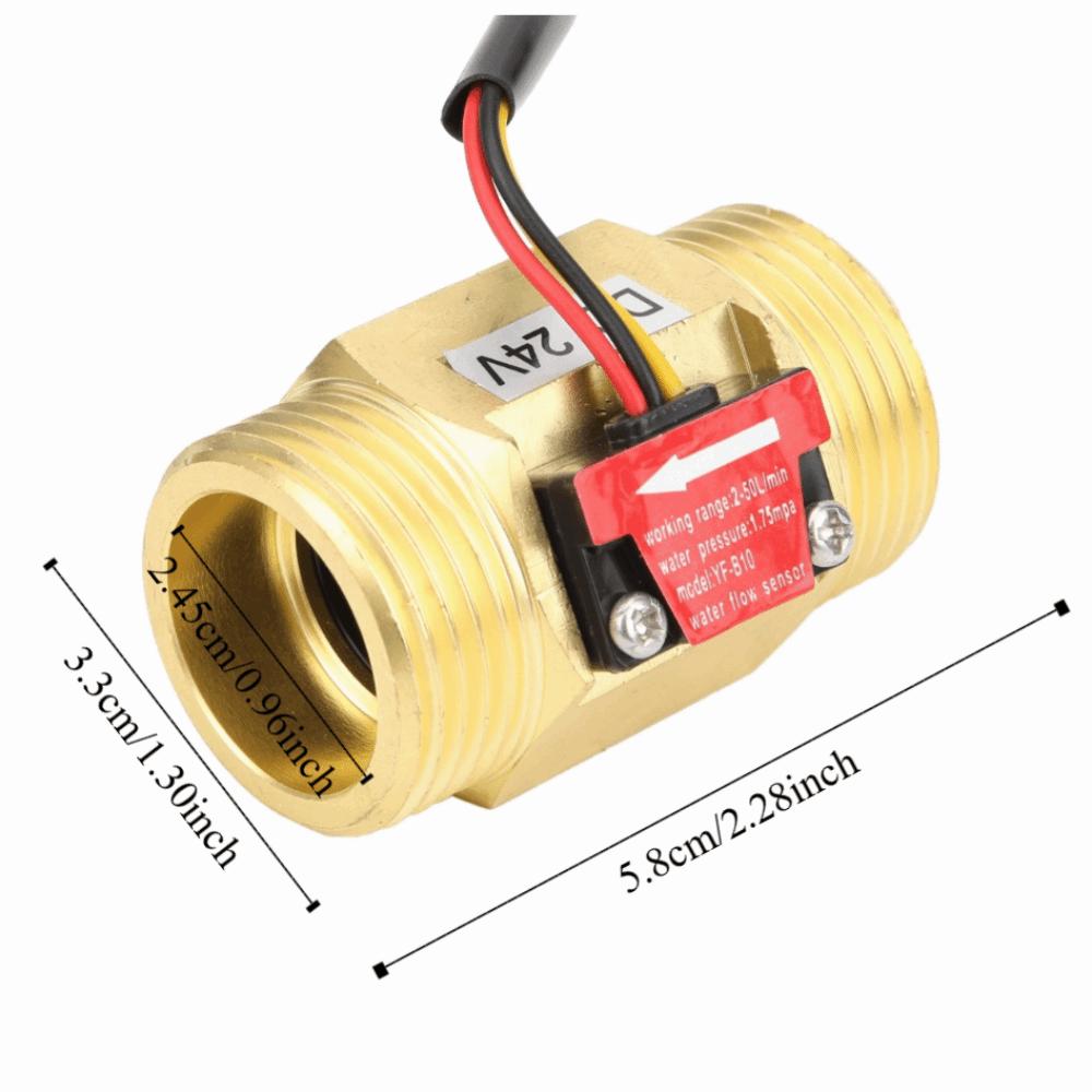 DC24V Hall Flowmeter G1in Water Flow Sensor Flow Switch Turbine Flowmeter Water Flow Monitoring