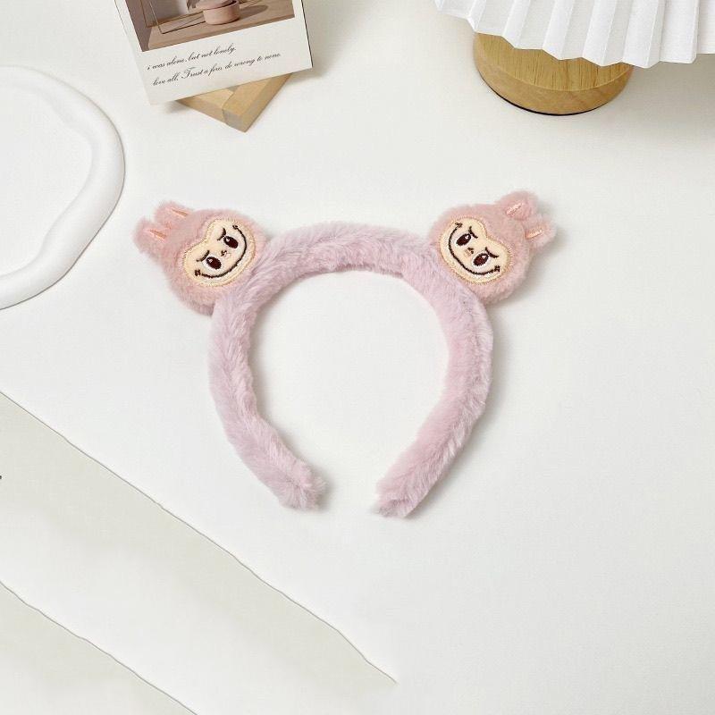Explosive 2025 Rab Hair Hoop Ear Plush Headband Hair Accessories Cute Cartoon Rab Face Wash Press Hair Clip