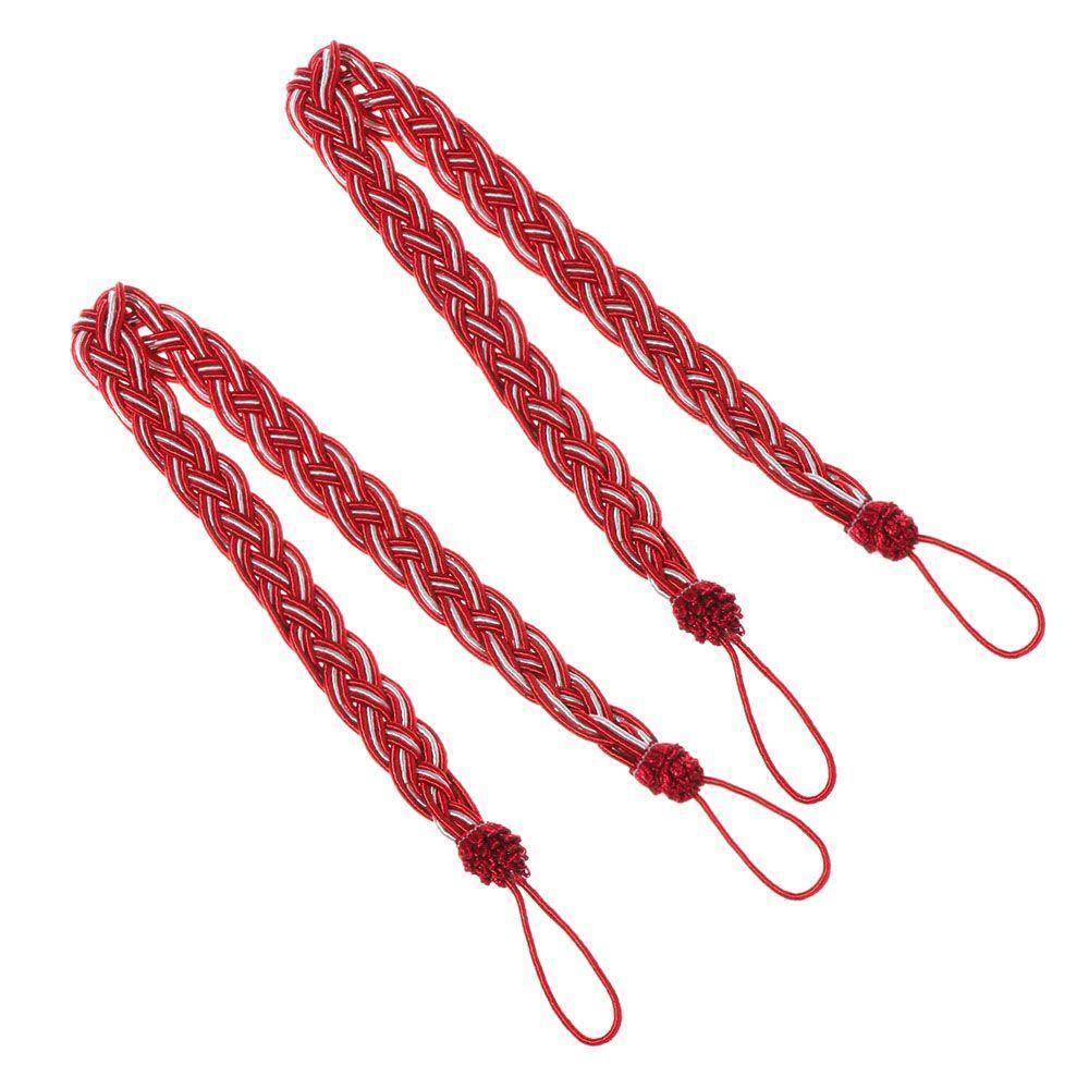 Practical Modern Hold Braided Tiebacks Curtain Holder Rope Satin Voile Strap Tie Backs