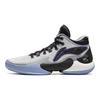 Li Ning YOUNG 18 Comfortable Shock Absorbing Durable Mid-Top Basketball Shoes Kids Sneaker Black Gray Blue YKBU062-1