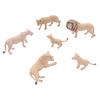 6 Pcs Lions Model Set Lifelike Mini Wild Animals Statue Lions Family Figures Decoraion for School Project