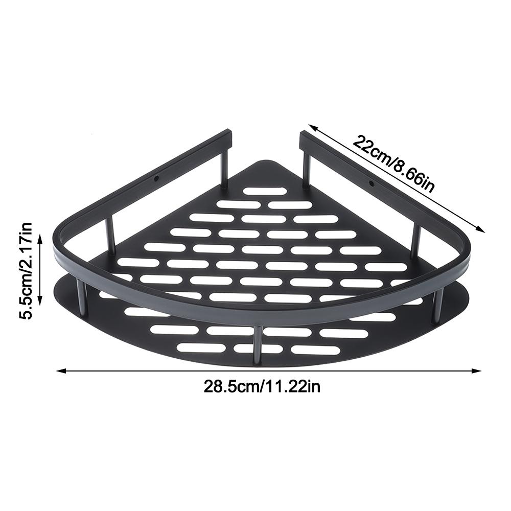 Wall Mount Shower Storage Rack Holder Aluminum Shampoo Storage Rack Holders Bathroom