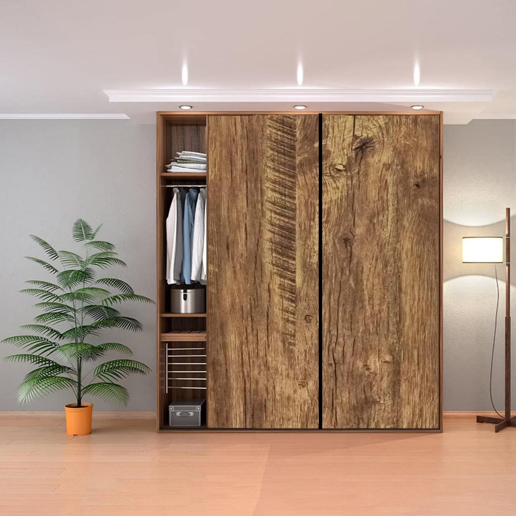 PVC Waterproof Self Adhesive Wallpaper Wall In Rolls Furniture Cabinets Vinyl Decorative Film Wood Grain Stickers For Home Decor