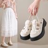 Women's Platform Chunky Round Closed Toe Sandals Gladiator Summer Fisherman Shoes Ankle Strap Beach Dress Sandals for Women Walking Mules Slides Shoes
