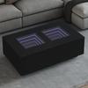 VidaXL Coffee Table with Infinity LED Black 116x69x40 Cm, Side Table, Living Room Table, Side Table, End Table, Table 3284057