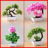 Artificial Bonsai Tree Potted Plant Green Plant Simulation Flower Ornaments