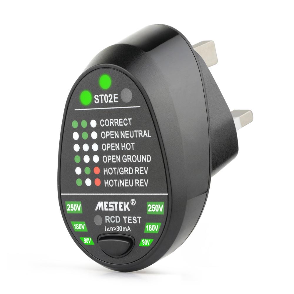 MESTEK Advanced RCD Electric Socket Tester Automatic Neutral Live Earth Wire Testing Circuit