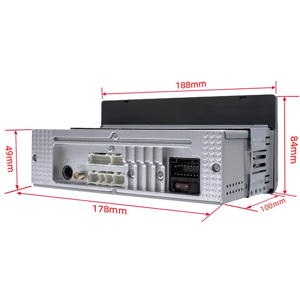 6.9'' Touch Screen 1Din Universal Car Radio Wireless Carplay Android Auto Smart Multimedia Player Wifi Navigation GPS FM Stereo