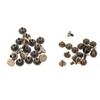 20pcs Flat Head Copper Brass Screws Nuts Nails Rivets Leather Cap Accessory (6.5mm)