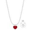 Eenie Beenie Dual Heart Red Pearl Necklace