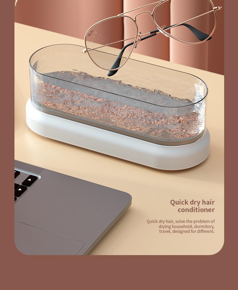 Portable Ultrasonic Cleaner for Eyeglasses, Jewelry & Contact Lenses - High Frequency Automatic Vibration