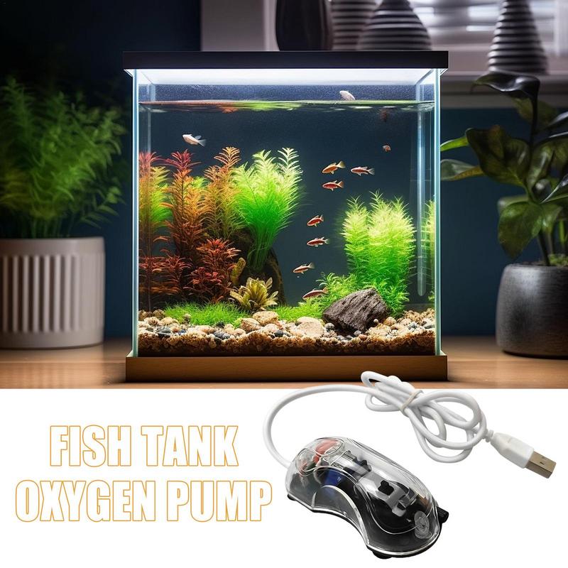 Oxygen Pump For Fish Tank Bubbler Oxygen Pump Space-Saving Quiet Aquarium Bubbler Aerator Ultra Silent Air Aerator Pump For Fish