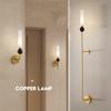 Nordic Modern Glass Wall Decoration Lights Bedside Corridor Board Balcony Wall Lamp Marble Base Illumination Atmosphere LED