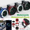 Universal 22-28mm Waterproof Motorcycle Bike Handlebar Clock Mount Watch Time Aluminum Clock With Buckle High-grade Chrome Table