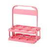 6 Bottle Wine Bottle Carrier Plastic Drink Display Stand Folding Beverage Carrier with Handle Portable Wine Storage Basket for Bar BBQ Picnic