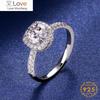 Moissanite Ring D Color VVS1 Excellent Cut Women Engagement Gift Lab Diamond Real 925 Solid Silver