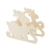 Wooden Santa's Sleigh with Reindeer 23 Cm