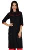 Women Kurta Kurti 3 4 Sleeve With Pockets Casual Tunic Indian Blouse