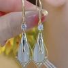New Classic Elegant Water Drop Earrings For Women Crystal Long Tassel Wedding Jewelry Gifts