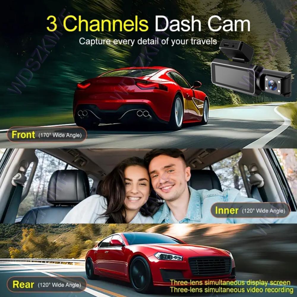 New Car Dvr 1080P Dash Cam for Car WIFI APP Control Recorder Video 2/3 Channel Front and Rear View Car Camera for Car Assecories