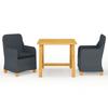 Día Y Noche - Día Y Noche Garden Dining Set 3 Pieces Dark Gray