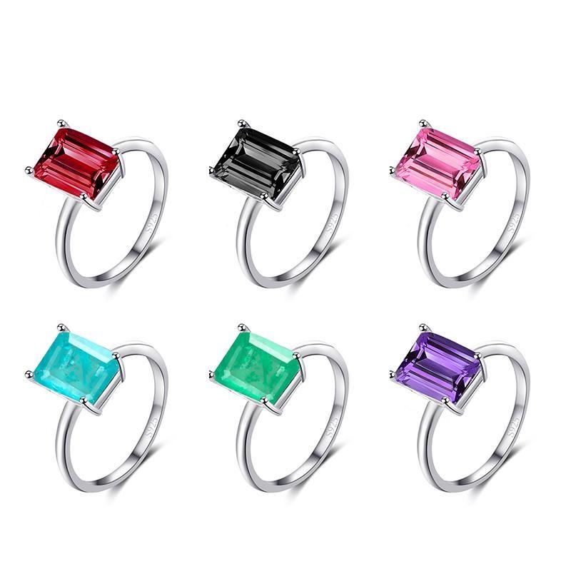 Gica Gema Classic 925 Sterling Silver Ring With Zircon Women Fine Finger Jewelry