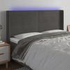 VidaXL LED Headboard Bedroom Furniture Double Bed Accessory Head of Bed Frame Interior Dark Grey 3124255