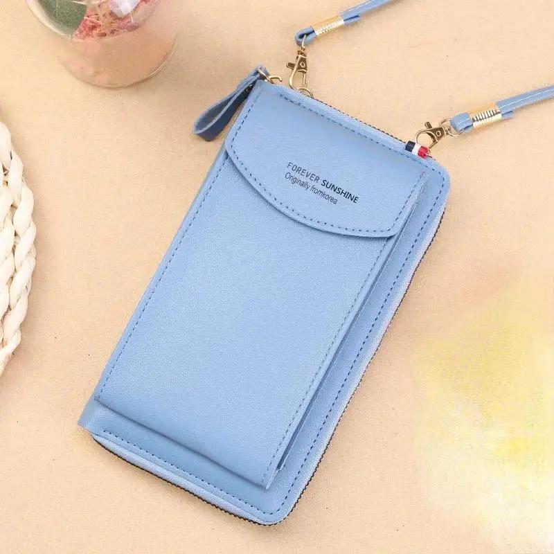 1 Pcs New Mobile Phone Bag Multi Card Wallet Card Bag Women Women's Fashion Versatile Messenger Bag Student Large Capacity