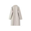 Women Fashion Solid Open Stitch Long Trench Coats Vintage V-Neck Full Sleeves Female Chic Lady Outfits
