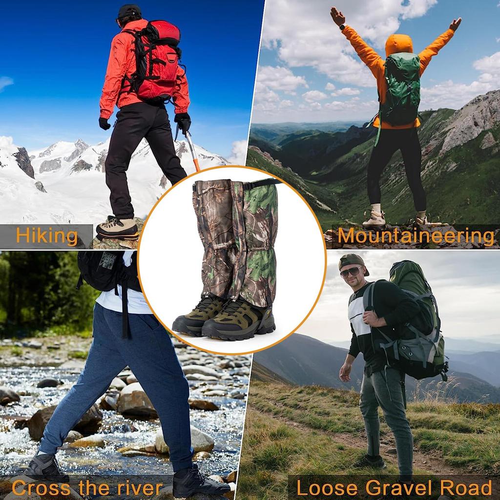 1 пара гетр, дышащие водостойкие застежки, дизайн ленты, регулируемые гетры для зимних ботинок, защита ног для охоты, скалолазания