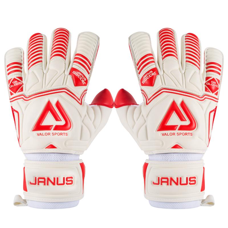 4mm Thicken CONTACT Latex Goalie Gloves Football Soccer Goalkeeper Gloves 5 Finger Save Guard Removable Wear-resistant Non-slip
