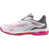Tennis Shoes Wave Exceed Tour 6 AC All Court Club Activities Lightweight Game Court Soft White X Pink X Red Cm E 24.5