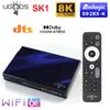 UGOOS SK1 TV BOX Amlogic S928X-K Android 11.0 8G128G Supoprt Dolby Vision/Audio/ATMOS DTS HD Widevine L1 WiFi6 BT5.2 1000M 8K with BT Voice Remote
