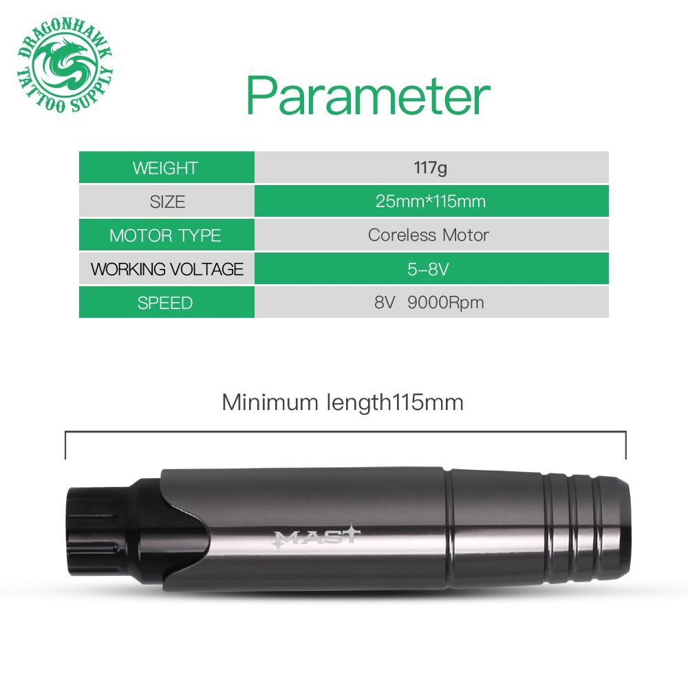 Mast Tattoo Maschine Set Mast P10 Tattoo Pen Maschine Microblading Set for Makeup Tattoo Power Supply Eyebrow Lip Tattoo Nadeln