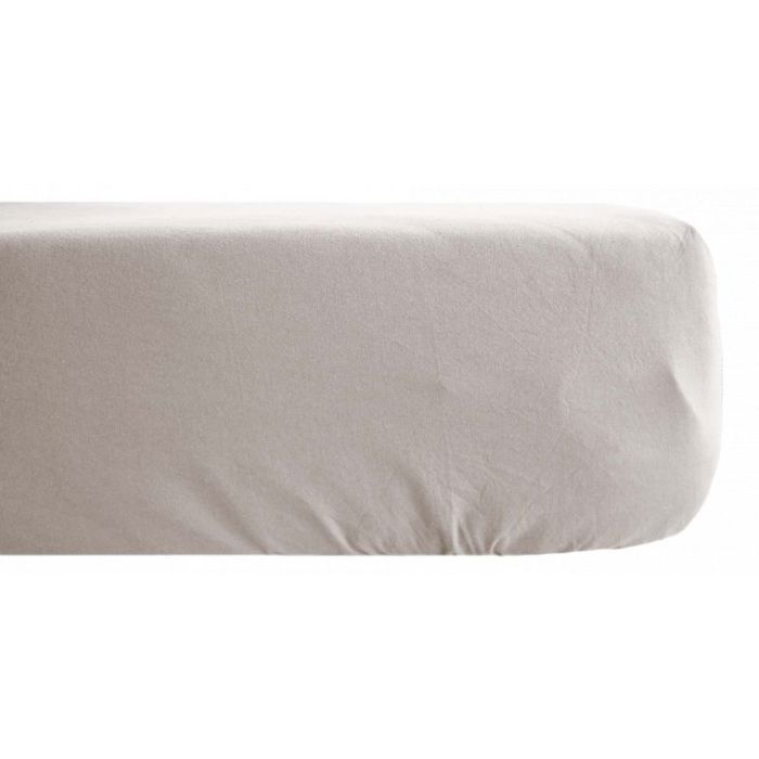 Palace Fitted Sheet 100% Washed Dyed Cotton 63 Threads/cm² South Wind - Palace Natural - 160 X 200 Cm 35 Cm Cap