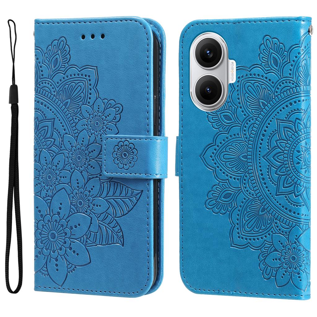 For Xiaomi Poco F7 5G Case Floral Pattern PU Leather Wallet Stand Phone Cover