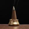 Incense Burner Smooth Exquisite Golden Bowl Shape Incense Stick Holder for Bedroom