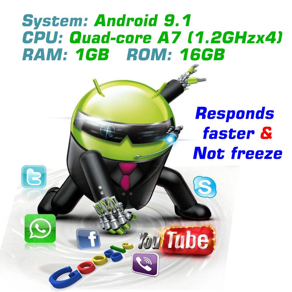 icreative 7 Inch 1+16GB/2+32GB Car Radio Android WiFi GPS FM Radio Car Player MP5 Central Control Full Screen 2 USB All-in-one Machine Universal Radio