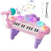 Cute Stone Piano Toy Keyboard 3 In 1 How To Play Educational Toy with Microphone 8 Types of Musical Instrument Effects Light Navigation Lesson Mode