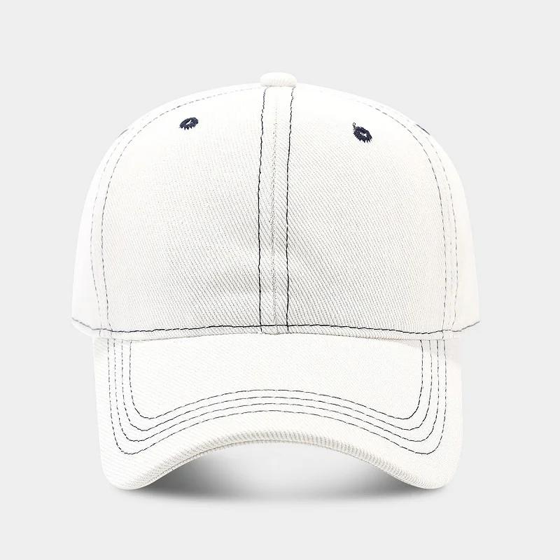Solid Color Denim Baseball Cap for Women Korean Casual Duckbill Cap for Men Summer Sun Protection Cap