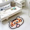 Cartoon Tiger Rug Non-Slip Bedside Carpet Absorbent Bathroom Mat Animals Print Rugs For Kids Room Decor Cute Furry Carpets