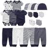 0-6 Months Newborn Set Baby Boy Clothes Suit Jumpsuits+Pants+Hat+Gloves Infant Girl Birth Outfit Summer Set