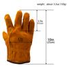 1 Pair Labor Protection Cowhide Gloves Double-layer Yellow Safety Welding Wear-resistant Gloves Personal Protective Equipment