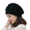 Fashion Womens Flower Knit Crochet  Hat Winter Warm Cap Beret